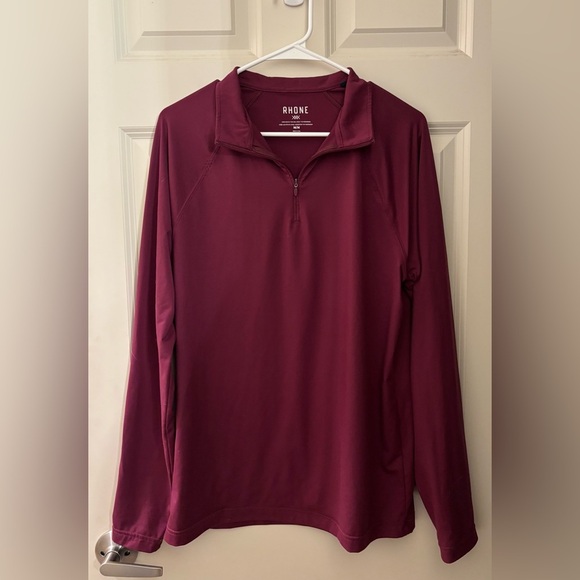 Rhone Session Quarter-Zip Pullover in Grape Wine, Size M - Picture 1 of 6